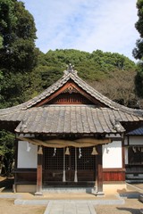 Fototapeta na wymiar 大神神社（福岡市東区）の拝殿、