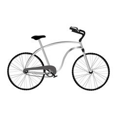 bicycle vehicle icon over white background. bike lifestyle design. vector illustration