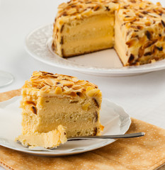 Madame Pompadour cake, typical from France