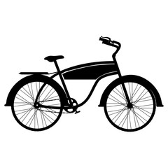 Fototapeta na wymiar silhouette of bicycle vehicle icon over white background. bike lifestyle design. vector illustration