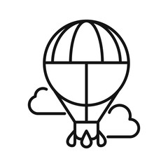 air balloon journey illustration design