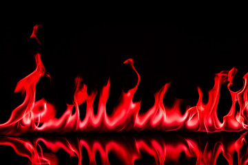 Red Fire flames on black