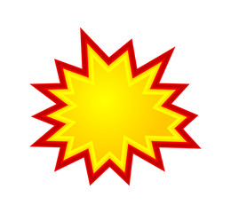 Bursting speech star, starburst speech bubbles