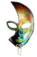 Venetian masks for Venice Carnival on white background - 125879173
