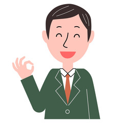 ビジネスマン　ポーズ