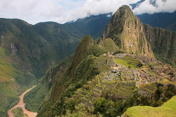 Inca citadel Machu Picchu in Peru