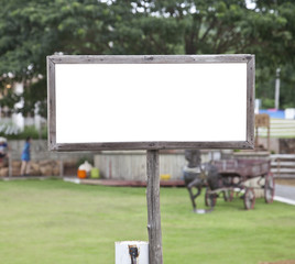 empty wooden sign