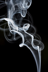 Smoke on a black background