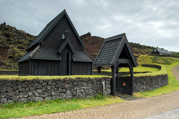 Heimaey wood Church, south of Iceland