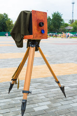 The old camera on street