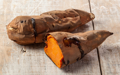 Oven baked sweet potatoes