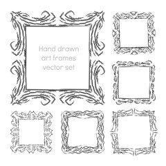 hand drawn art frames