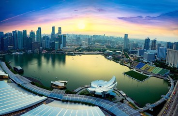Fototapeta na wymiar Sunset in Singapore 