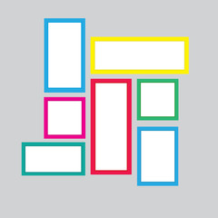 Duvar &uuml;zerindeki boş &ccedil;er&ccedil;eveler