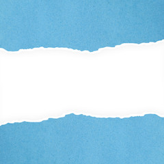 Blue riped paper background.