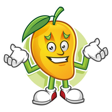 Feeling sorry mango mascot, mango character, vector of mango, mango cartoon