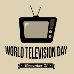 World Television Day retro poster