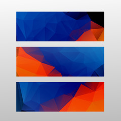 Naklejka premium red blue flyer set