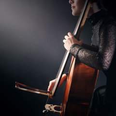 Cello player cellist playing violoncello