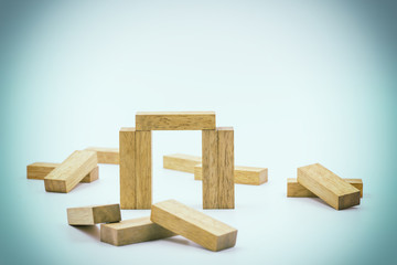 abstract wood block on vintage background filter