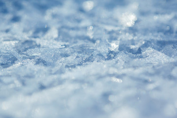 Snow background, blue toned