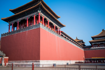 Roof decoration in Forbidden City of Beijing,China.