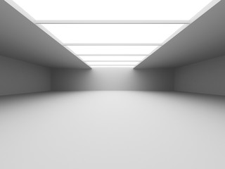 Obraz premium Abstract empty white room interior. Urban architecture