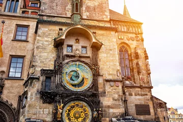Zelfklevend Fotobehang Astronomical clock in Prague © luckybusiness