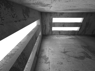 Empty dark Basement Concrete Interior. Abstract Architecture Bac