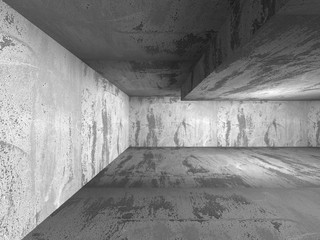 Abstract concrete empty dark room interior. Architecture backgro