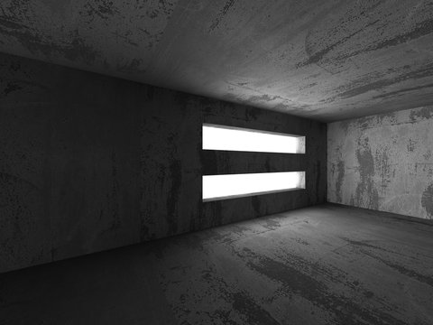 Empty Dark Concrete Room Interior Background