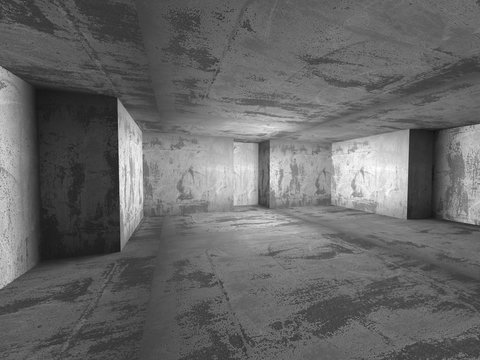Dark concrete empty room interior background