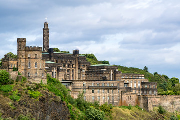 Fototapeta na wymiar Edinburgh Calton hill buildings