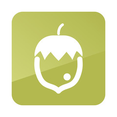 Nut outline icon. Fruit