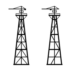 Parachute jump towers