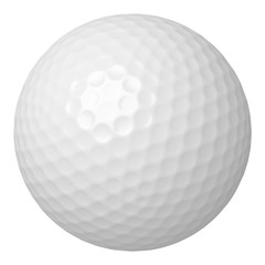 Balle de golf isolé sur blanc