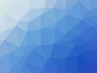 Blue white gradient polygon shaped background