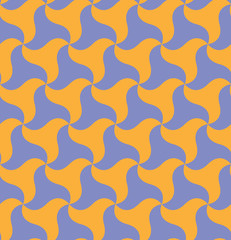 Seamless pattern, orange and purple waves