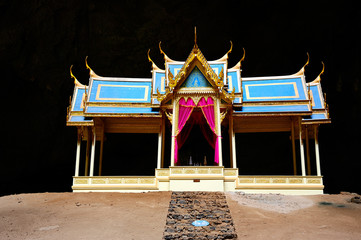 Thai style pavilion in the cave in sam roi yod, Thailand