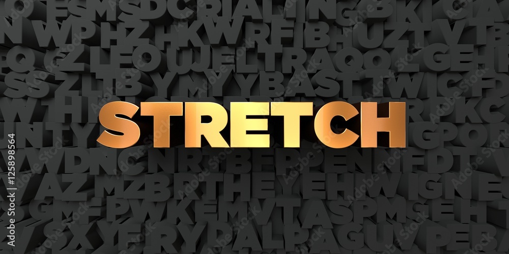 Fototapete stretch - gold text on black background - 3d rendered royalty free stock picture. this image can be 