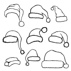 doodle hats Santa Claus