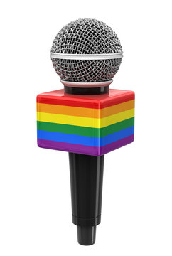Color Microphone. Image with clipping path