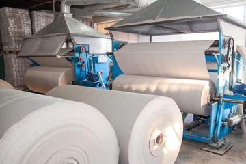 Paper production plant. Plant on production of paper towels. fragment of the industrial machine © melnikofd