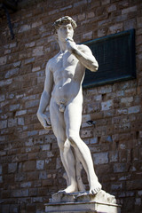 Obraz premium Copy of Michelangelo's David in Florence