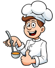 Vector illustration of Cartoon chef