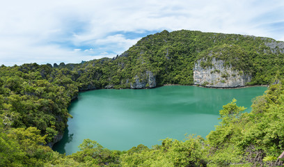 Landscape Bird Eye View of Angthong National Marine Park, Ko sam