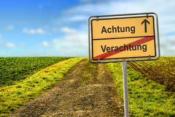 Fototapeta premium Schild 177 - Achtung