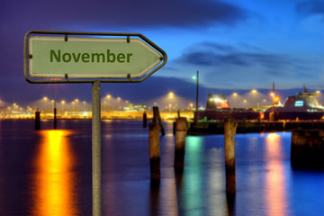 Fototapeta premium Schild 97 - November