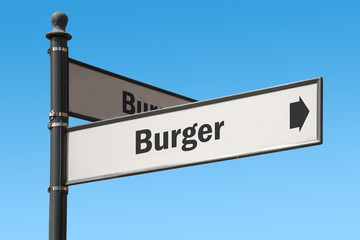 Fototapeta na wymiar Schild 175 - Burger