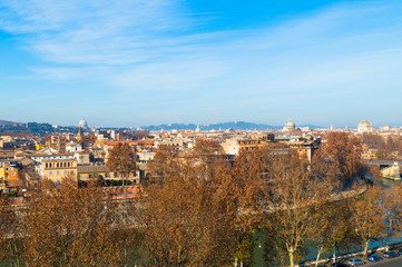Fototapeta na wymiar Panorama della città di Roma